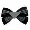 Stripe Pattern Headband Soft Bow Hair Clips Personalized Design Triangular Printed Hairs Hoop Retro Velvet Hairpin