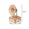 크리 에이 티브 생일 선물 레트로 음악 상자 DIY 수제 축음기 소녀를위한 나무 음악 상자
