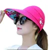Летние Складные Цветочные Украшения Сплошной Цветовой Шляпа Солнца УФ Защитная Квадратная Клапан для Женщин