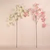Couronnes de fleurs décoratives 1 pièces fleurs de cerisier affaissées fleur en soie artificielle décor à la maison guirlande en plastique vigne décoration de mariage
