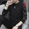 Hong Kong Långärmad bomull T-shirt herr Koreanska versionen av trenden Höstjacka 210420