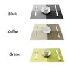 4/6/8 pcs Napperons Pour Salle À Manger Napperon PVC Lavable dans Cuisine Accessoires Vaisselle Tasse Vin Tapis Antidérapant PVC Pad Noir Marron 210706