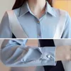 Blusas mujer de moda OL Chiffon blouse for women tops Spliced Solid ladies solid button korean clothing 8460 50 210427