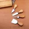 Set di coltelli da formaggio da 4 pezzi/set Coltello da burro in acciaio inossidabile con utensile da cucina per coltelli da formaggio con manico in legno