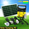 Lampes solaires Générateur portable extérieure Puissance de camping Mini DC10W Chargement du panneau de charge LED Système d'éclairage Kit Télécommande Radio FM