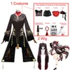 Genshin Impact Hu Tao Cosplay Costume Chinese Ancient Halloween Carnival Hutao Clothes For Girls Y0913