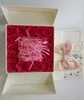 1 pcs rosa presente embrulhar caixas de embalagem dia dos namorados jóias caixa com arco hxd24293