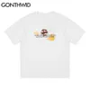 Harajuku tshirts tecknad potatis chips avslappnad bomullströja streetwear hip hop t-shirt kort ärm toppar 210602