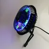 Ventilatore da scrivania da 4 pollici Girevole a 360 gradi Portatile USB Ricaricabile Raffreddamento Mini condizionatore d'aria con display della temperatura dell'orologio Rilievo dei giorni estivi