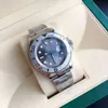 À Prova D 'Água Alta Qualidade Moda Mens Das Mulheres Relógios 40mm Cerâmica Bezel Sapphire Aço Inoxidável Mecânica Relógio Automático Relógio De Borracha Sports WristWatch Box Bolsa