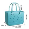 Sacs de rangement Grands captitules Couleur de plage Imitation Silicone panier créatif Portable Femmes Bag1264T