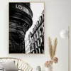Resim Sergisi Moda Paris Marka Poster ve Baskı Modeli ile Köpek Duvar Sanatı Tuval Boyama Oturma Odası Ev Dekor Için Siyah Beyaz Resimleri