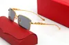 Yeni trend tasarımcı güneş gözlüğü moda çerçevesiz metal leopar yarım çerçeve renk değiştiren metal şeffaf optik gözlükler tasarım çerçeve erkek kumaş