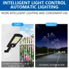 Solar Powered LED COB Street Light PIR Motion Sensor Outdoor Garden Wall Lamp+Remote Control - A