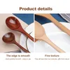Spoons 6pcs/set Kitchen Tool Non Stick Coffee Iced Tea Multipurpose Stirring Wooden Spoon Milk For Drinking Long Handle Mixing Portable
