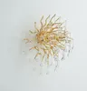 Modern crystal wall lamp living room lamp hotel luxury decoration led golden branch