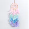 Home Decor Wall Hanging Dreamcatcher Led Handmade Feather Dream Catcher Braided Wind Chimes Art For Room Decoration