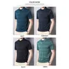 BROWON Tendance D'affaires T-shirt Hommes D'été Doux À Manches Courtes T-shirt pour Homme Beau Travail Vêtements Surdimensionné T-shirt 210714