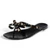 Mode vrouw flip flops zomer sho cool strand klinknagels grote boog platte sandalen merk jelly sho meisjes maat 36-41