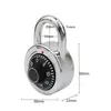 Zinc alloy lock Hardened Steel Shackle Dial Combination Luggage Locker turntable passwords padlock gym closet safe