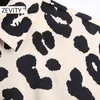 Women Fashion Leopard Printing Casual Smock Blouse Office Ladies Long Sleeve Business Shirts Chic Chemise Tops LS7291 210420