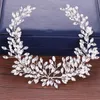 Headbands de strass para mulheres noiva acessórios headband com pérola faixa de cristal jóias de cabelos de casamento