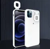 Shockproof Flashing selfie led fill flip ring light cellphone cases for iphone 12