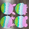 Rainbow Macaroon Fidget Speelgoed Munten Portemonnee Kleurrijke Push Bubble Sensory Squishy Stress Reliever Autisme heeft anti-stress speelgoed kleine tassen nodig