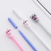 40 pcs Creative cute lucky cute cat shape gel ink pen black water student prizes gel ink pen stationery wholesale 210330