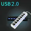 Cena fabryczna Gorący Sprzedawanie Nowe 7 Porty LED USB 2.0 Adapter Hub Power On / Off Przełącznik do laptopa PC