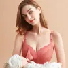 新しい正面開放看護ブラジャーのマタニティコットン母乳妊娠中の女性ブラレットワイヤー無料母性下着泌乳衣服Y0925