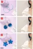 S925 silver needle blue fresh Earrings Charm geometric cat eye stone crystal pearl Ear Studs super Fairy Butterfly petal eardrop 9111