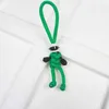 Cute Building block Keychain Biker helmet Pendant Keychain Braided Rope Paracord Buddy Bag Hanging Backpack Doll Toy G1019