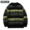 Harajuku vintage jumper striped ugly sweater streetwear pullover men oversized hip hop punk knitwear video grandpa sweater 211006