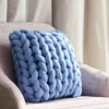 Cushion/Decorative Pillow Style Hand-woven Coarse Wool Filled With Cotton Fabric Thread Woven Cushion Sofa Chair Waist