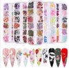 Jakość Kwiat Motyl 12 Siatka Nail Art Design Wood Pulp Chips Gwoździe Ozdoby Xmas Halloween Mieszane Dekoracje DIY Boże Narodzenie Manicure Akcesoria