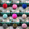 26 Colors Fluffy Fur plush Keychain Pendant Soft Faux Fur-like Ball Car Keyring Key Holder Women Bag Pendants Jewelry