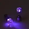 LED Gadget Earing Women Men Fashion Jewelry Light Up Crown Crystal Drops Earrings Retail Package