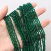 Outras 2022 Stones semipreciosas naturais 2022 Contas de espinélio verde escuro, fazendo bracelete de colar requintado DIY tamanho 3mm como um presente