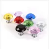 30mm diamant cristal verre boutons de porte tiroir armoire meubles poignée bouton vis meubles accessoires JJA257