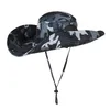 One PC Outdoor Print Print Folding Fisherman Cap с подбородскими шляпами