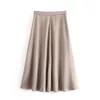 Winter Pencil Skirt womens Autumn Silk Satin Texture High Waist Skirt For women Elegant Midi Skirt Office Lady 210514