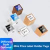 Acrylic Prijs Tag Papier Houder Display Stand Tabel Mini Prijs Kubussen Sieraden Label Sign Watch Tag