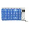 Timer Pillole Box Organizer Storage 28 Grid Lcd Promemoria portatile Suono Sveglia Timer MT106