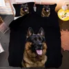 Euro Storlek Pet Dog Bedding Set German Shepherd Animal Duvet Cover 2 / 3pcs sängkläder kuddecase Quilt Commanter täcker 210615