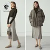 FANSILANEN High waist long knitted a-line skirt Women side twist elegant winter black Vintage wool female office 210607