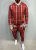 Gentlemen Set Men Tracksuit zamek błyskawiczny Fullset Kurt kombinezonu z długim rękawem Stripe Płaszcz Płaszcze Siłowce