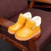 Inverno ragazzi ragazze stivali spessi moda calda casual stivaletti da neve scarpe per bambini suola muscolare di mucca PU peluche stivali scarpe per bambini 210713