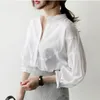 COREA Fashion Donne Manica lunga Allentati Camicie bianche Abbinamenti Casual Casual Blouses Femminile Blusas Plus Size Top S153 210512