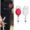 Spatole 15 # Retrattile Tirare Badge Reel In Lega di Zinco ABS Plastica ID Cordino Porta Carte di Nome Bobine Cintura Portachiavi Catena Clip